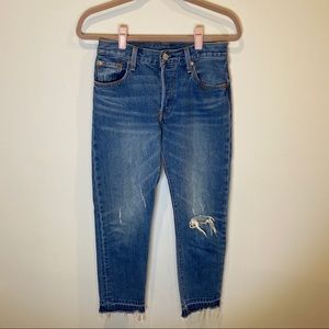 Levi’s cropped straight leg denim